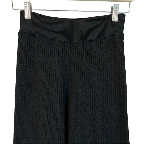 Mr. Mittens Cable Knit Trouser Pants Black XS/S NWT Quiet Luxury Minimalist Chic - Picture 3 of 7